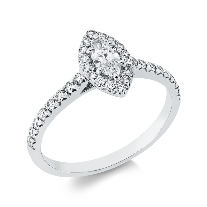 Ring    aus 750/-18 Karat Weißgold mit 33 Diamanten 0