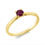 Ring mit Rubin  aus 750/-18 Karat Gelbgold  
