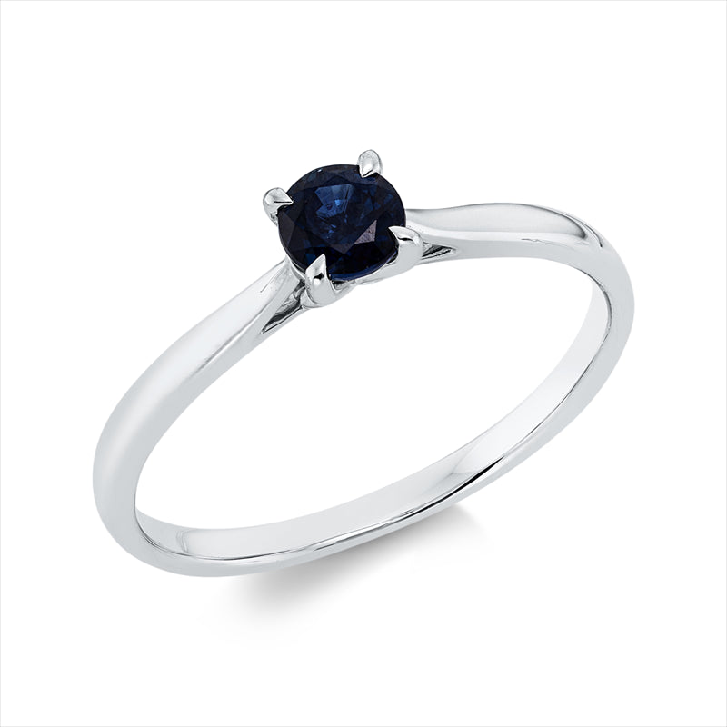 Ring mit Saphir  aus 750/-18 Karat Weißgold  