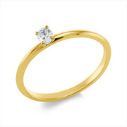 Ring    aus 750/-18 Karat Gelbgold mit 1 Diamant 0