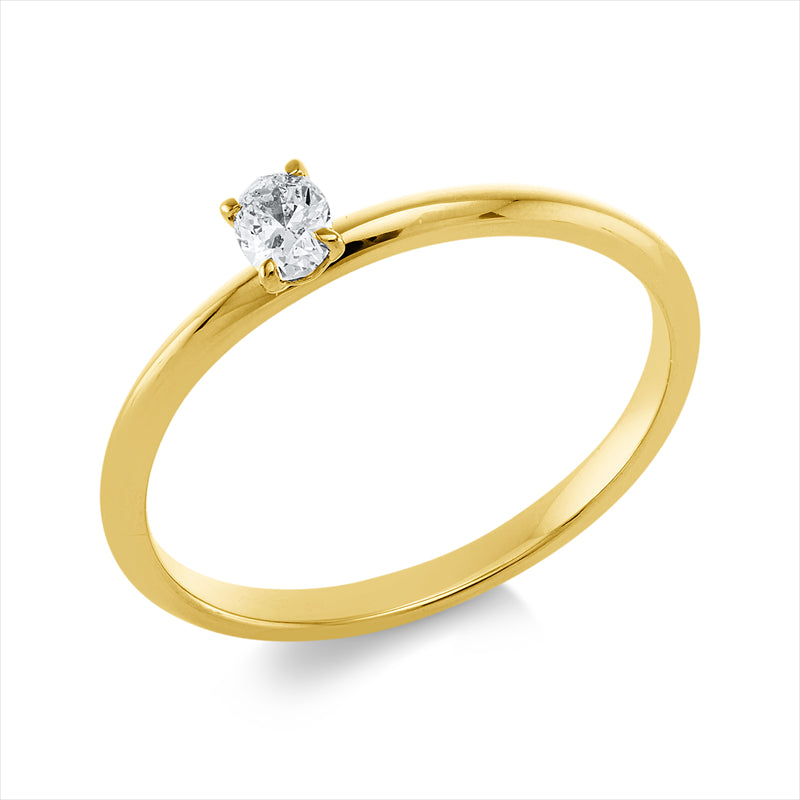 Ring    aus 750/-18 Karat Gelbgold mit 1 Diamant 0
