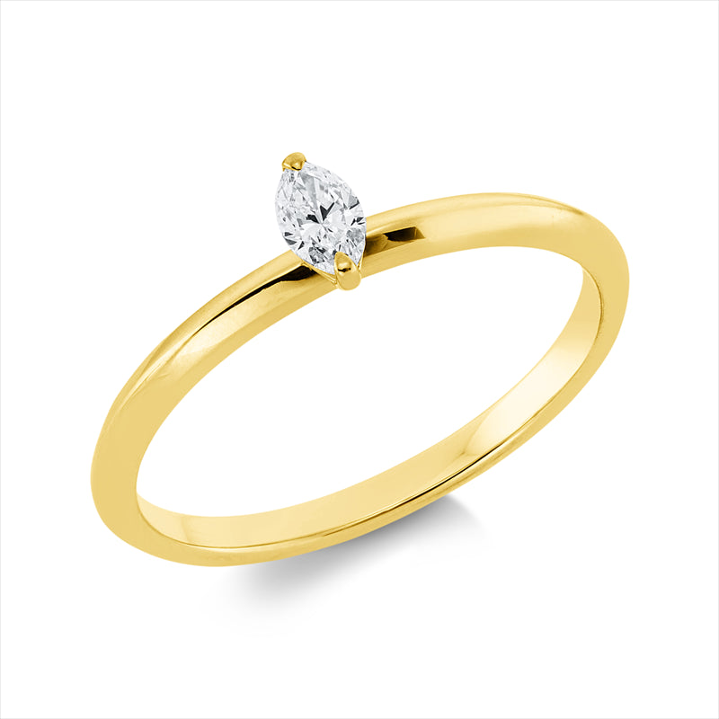 Ring    aus 750/-18 Karat Gelbgold mit 1 Diamant 0