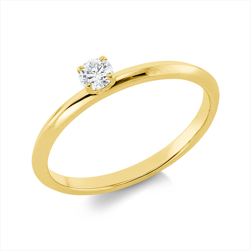 Ring    aus 750/-18 Karat Gelbgold mit 1 Diamant 0