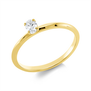 Ring    aus 750/-18 Karat Gelbgold mit 1 Diamant 0