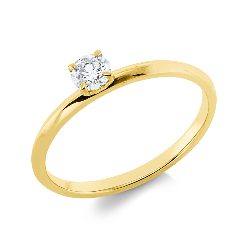 Ring    aus 750/-18 Karat Gelbgold mit 1 Diamant 0