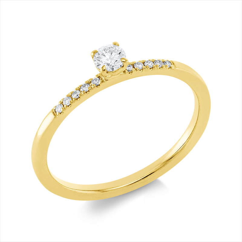Ring    aus 750/-18 Karat Gelbgold mit 11 Diamanten 0