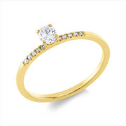 Ring    aus 750/-18 Karat Gelbgold mit 11 Diamanten 0