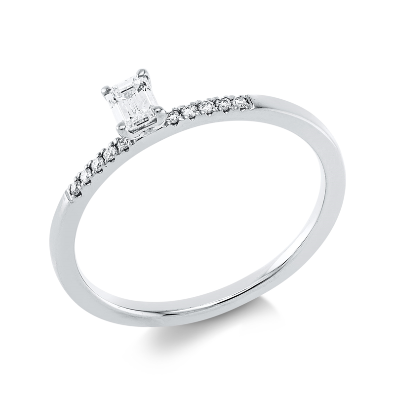 Ring    aus 750/-18 Karat Weißgold mit 11 Diamanten 0