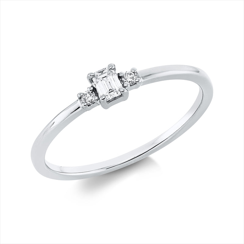 Ring    aus 750/-18 Karat Weißgold mit 3 Diamanten 0