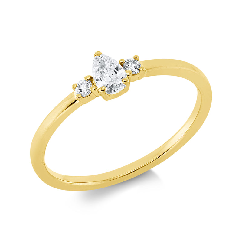 Ring    aus 750/-18 Karat Gelbgold mit 3 Diamanten 0