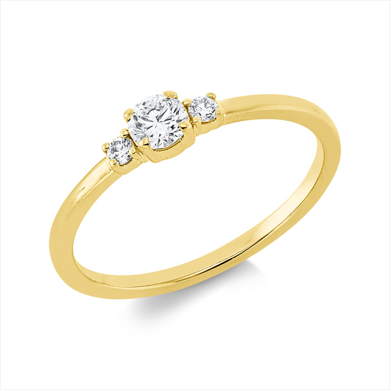 Ring    aus 750/-18 Karat Gelbgold mit 3 Diamanten 0