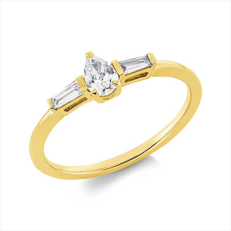 Ring    aus 750/-18 Karat Gelbgold mit 3 Diamanten 0