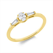 Ring    aus 750/-18 Karat Gelbgold mit 3 Diamanten 0