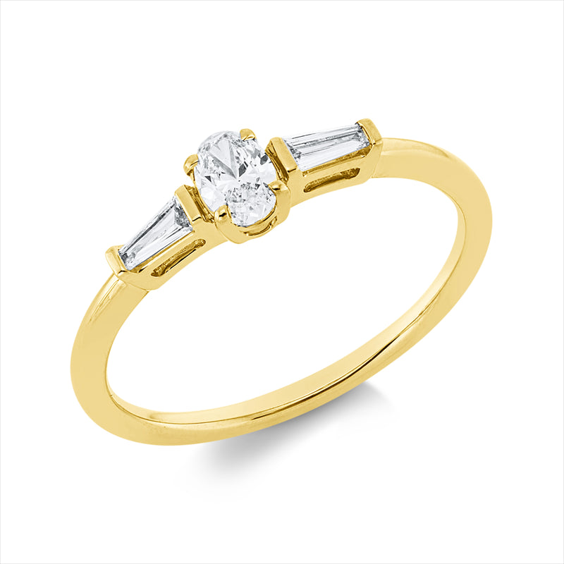 Ring    aus 750/-18 Karat Gelbgold mit 3 Diamanten 0
