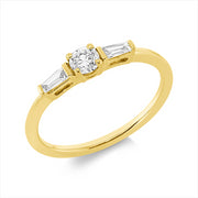 Ring    aus 750/-18 Karat Gelbgold mit 3 Diamanten 0