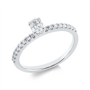 Ring    aus 750/-18 Karat Weißgold mit 17 Diamanten 0