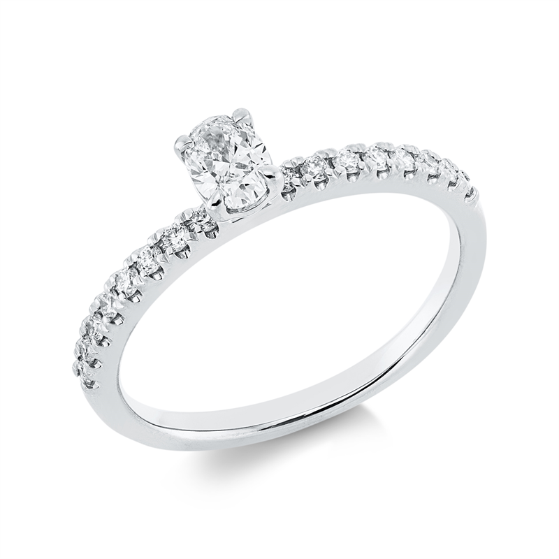 Ring    aus 750/-18 Karat Weißgold mit 17 Diamanten 0