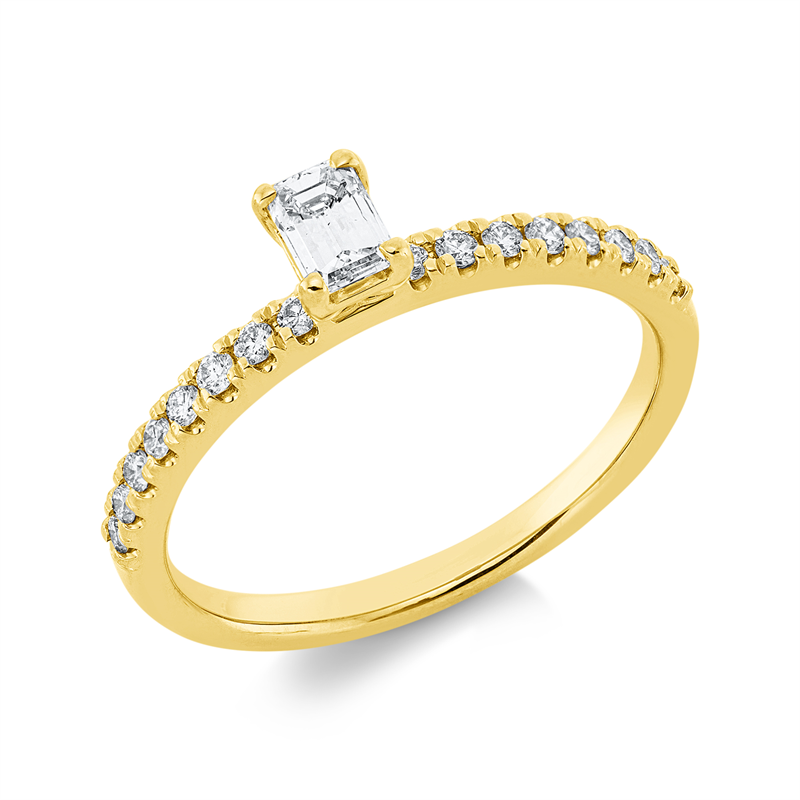 Ring    aus 750/-18 Karat Gelbgold mit 17 Diamanten 0