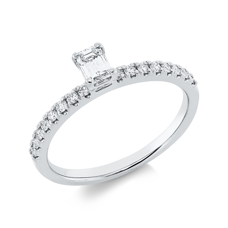 Ring    aus 750/-18 Karat Weißgold mit 17 Diamanten 0