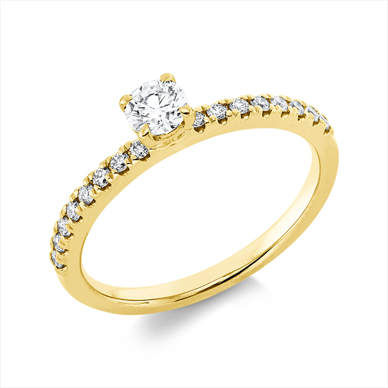 Ring    aus 750/-18 Karat Gelbgold mit 17 Diamanten 0
