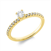 Ring    aus 750/-18 Karat Gelbgold mit 17 Diamanten 0