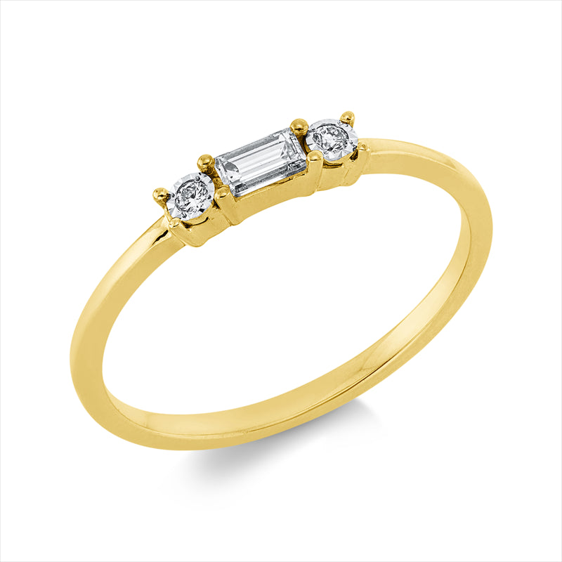 Ring    aus 750/-18 Karat Gelbgold mit 3 Diamanten 0