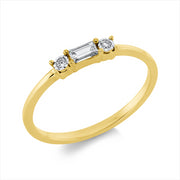 Ring    aus 750/-18 Karat Gelbgold mit 3 Diamanten 0