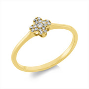 Ring    aus 750/-18 Karat Gelbgold mit 17 Diamanten 0