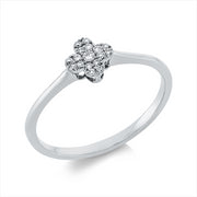 Ring    aus 750/-18 Karat Weißgold mit 17 Diamanten 0