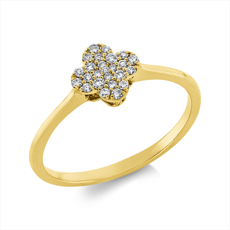 Ring    aus 750/-18 Karat Gelbgold mit 25 Diamanten 0