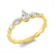Ring    aus 750/-18 Karat Gelbgold mit 5 Diamanten 0