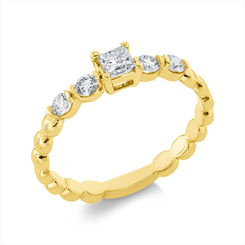Ring    aus 750/-18 Karat Gelbgold mit 5 Diamanten 0