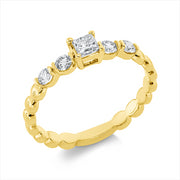 Ring    aus 750/-18 Karat Gelbgold mit 5 Diamanten 0