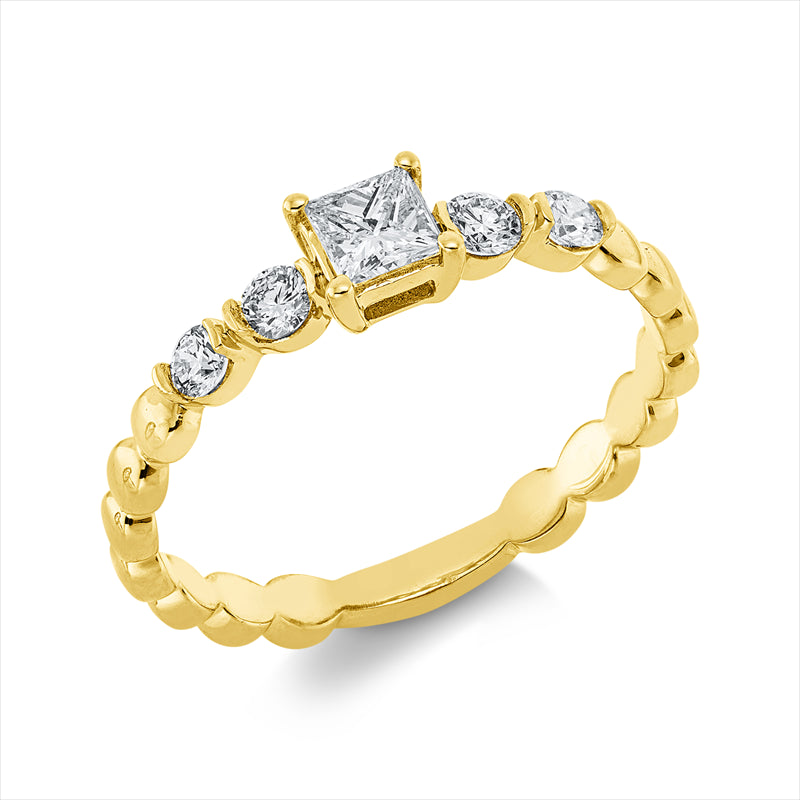 Ring    aus 750/-18 Karat Gelbgold mit 5 Diamanten 0