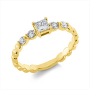 Ring    aus 750/-18 Karat Gelbgold mit 5 Diamanten 0