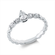 Ring    aus 750/-18 Karat Weißgold mit 5 Diamanten 0