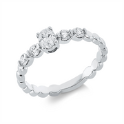 Ring    aus 750/-18 Karat Weißgold mit 5 Diamanten 0