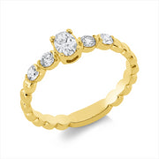 Ring    aus 750/-18 Karat Gelbgold mit 5 Diamanten 0
