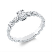 Ring    aus 750/-18 Karat Weißgold mit 5 Diamanten 0