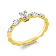 Ring    aus 750/-18 Karat Gelbgold mit 5 Diamanten 0