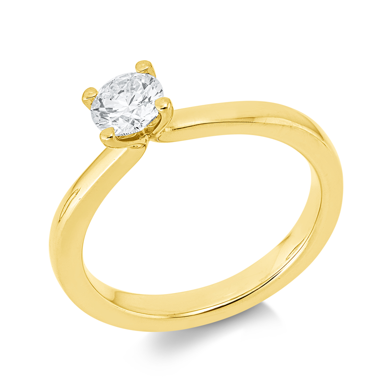 Ring    aus 750/-18 Karat Gelbgold mit 1 Diamant 0