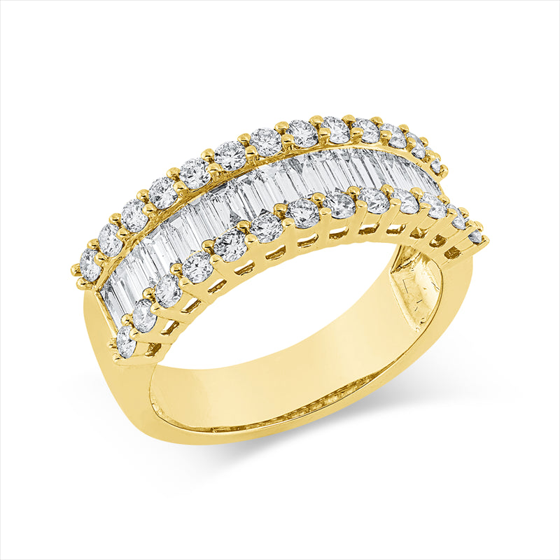 Ring    aus 750/-18 Karat Gelbgold mit 43 Diamanten 1