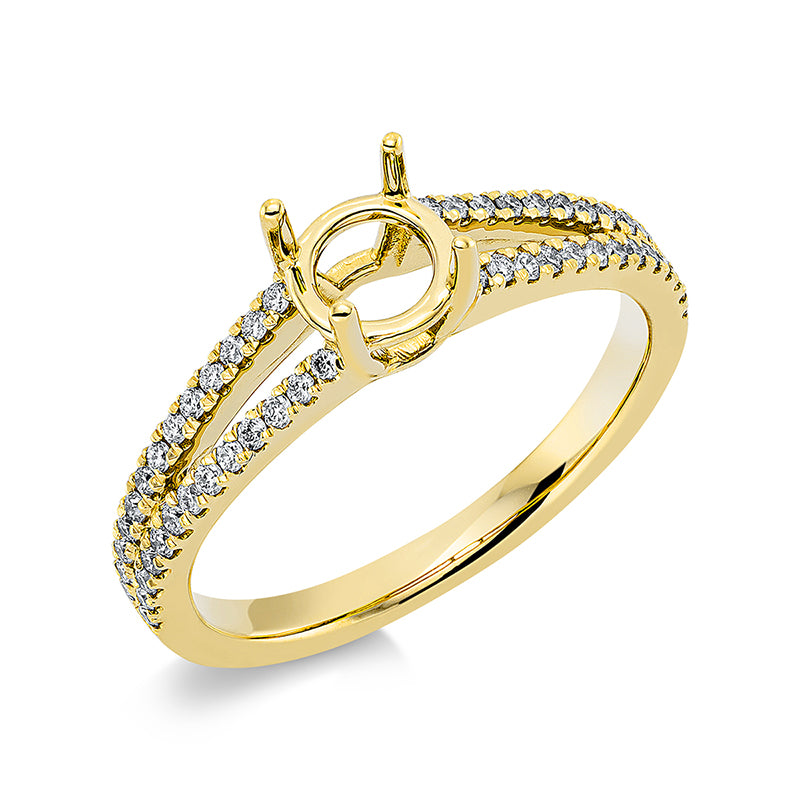 Ring    aus 750/-18 Karat Gelbgold mit 27 Diamanten 0