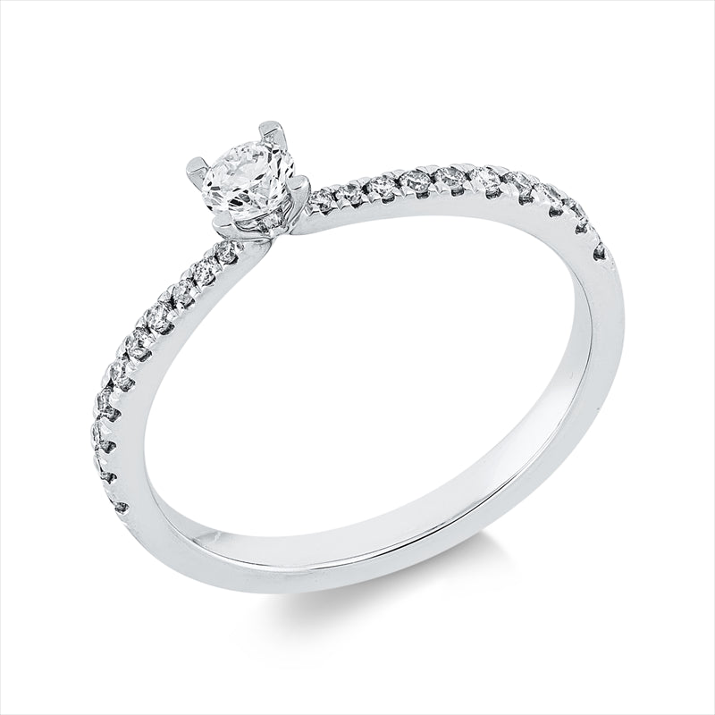 Ring    aus 750/-18 Karat Weißgold mit 21 Diamanten 0