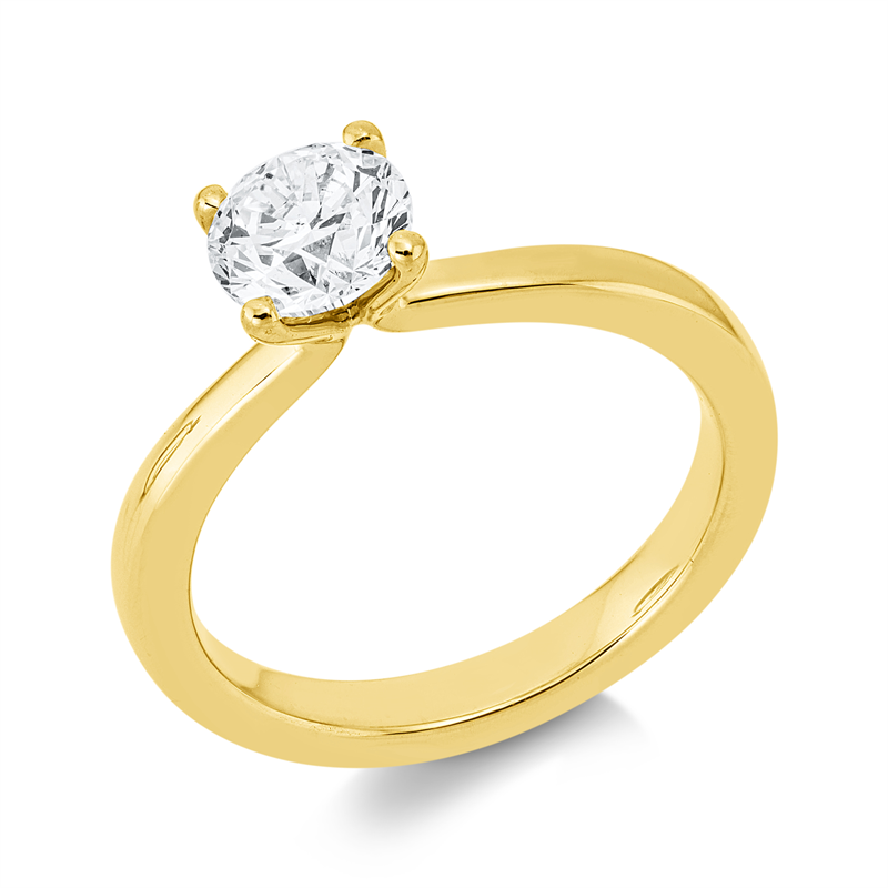 Ring    aus 750/-18 Karat Gelbgold mit 1 Diamant 1 ct