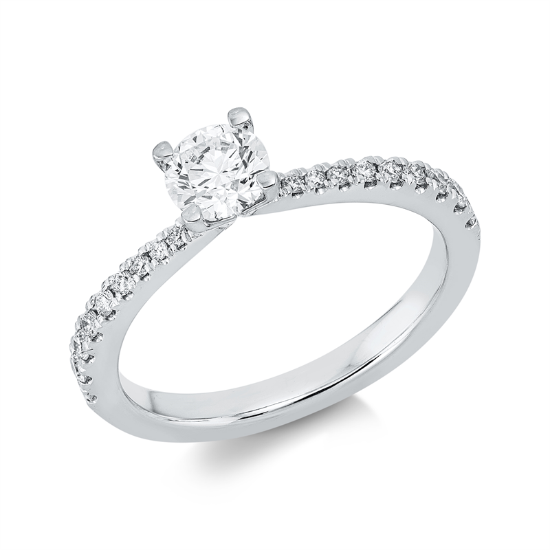 Ring    aus 750/-18 Karat Weißgold mit 21 Diamanten 0