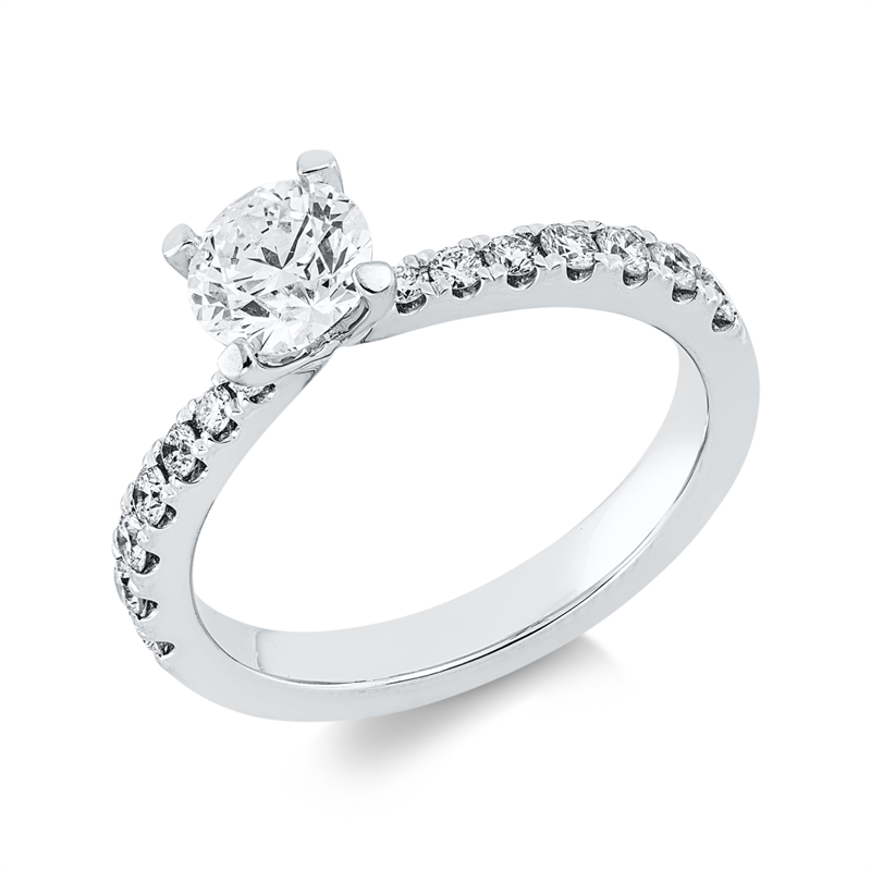 Ring    aus 750/-18 Karat Weißgold mit 15 Diamanten 1