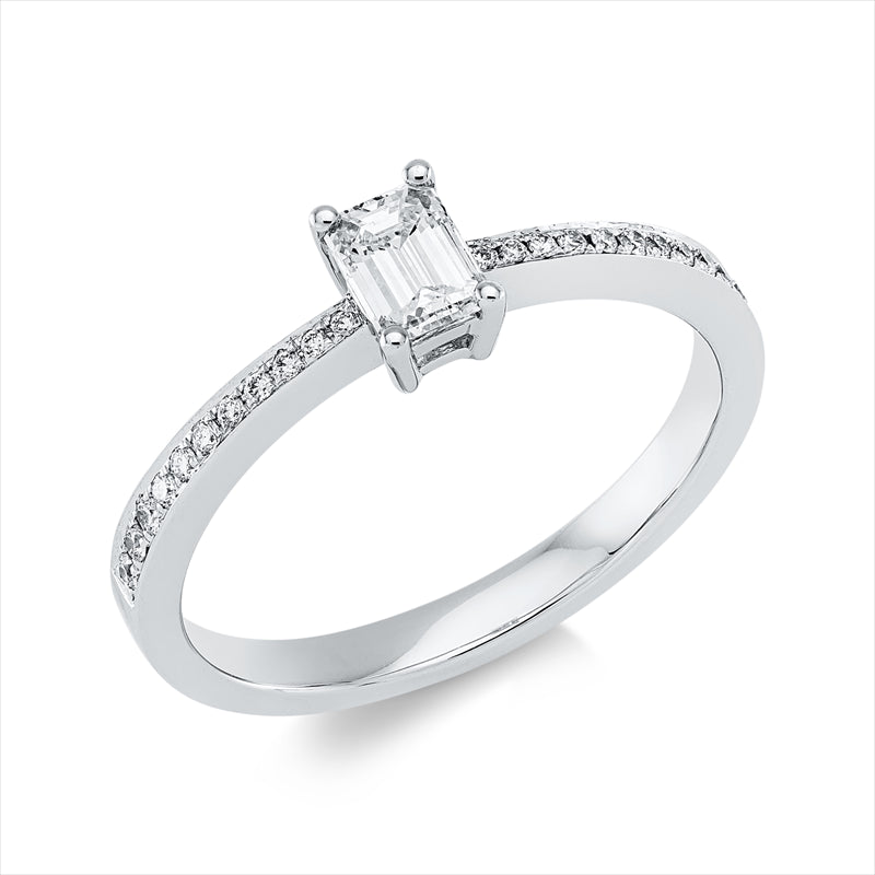 Ring    aus 750/-18 Karat Weißgold mit 23 Diamanten 0