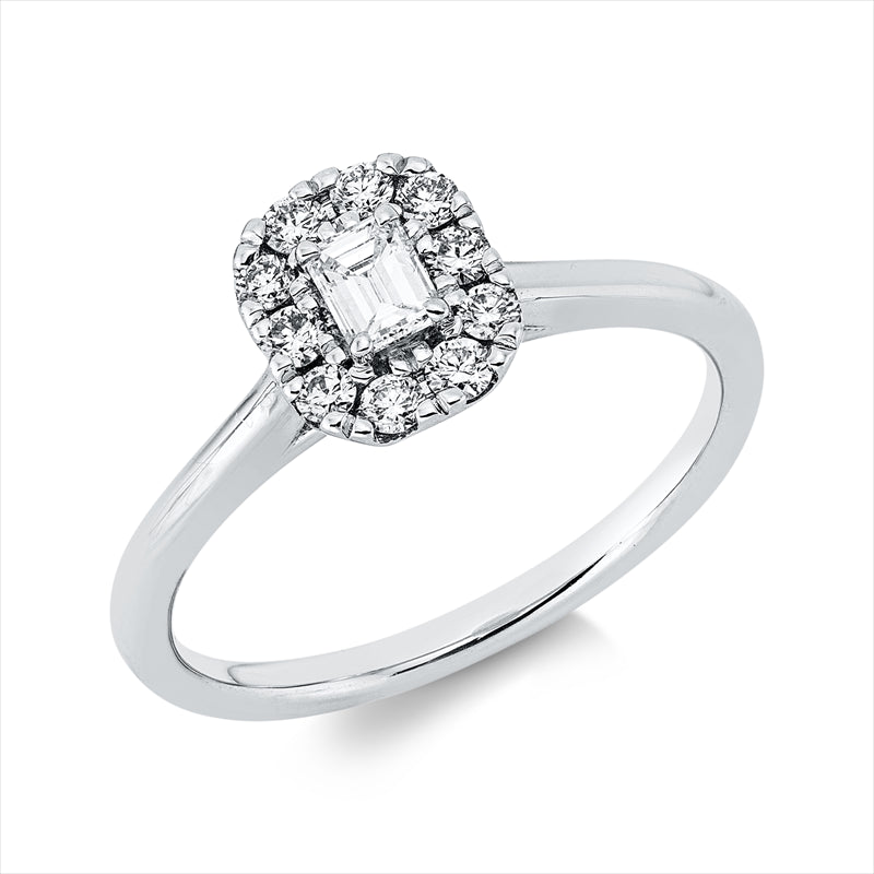 Ring    aus 750/-18 Karat Weißgold mit 11 Diamanten 0