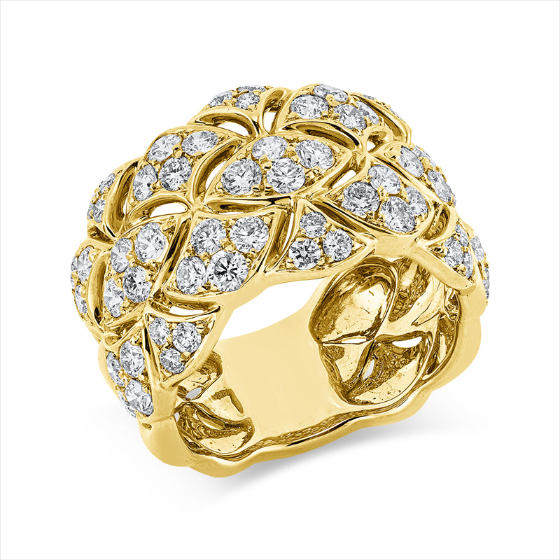 Ring     Gelbgold mit 62 Diamanten 2